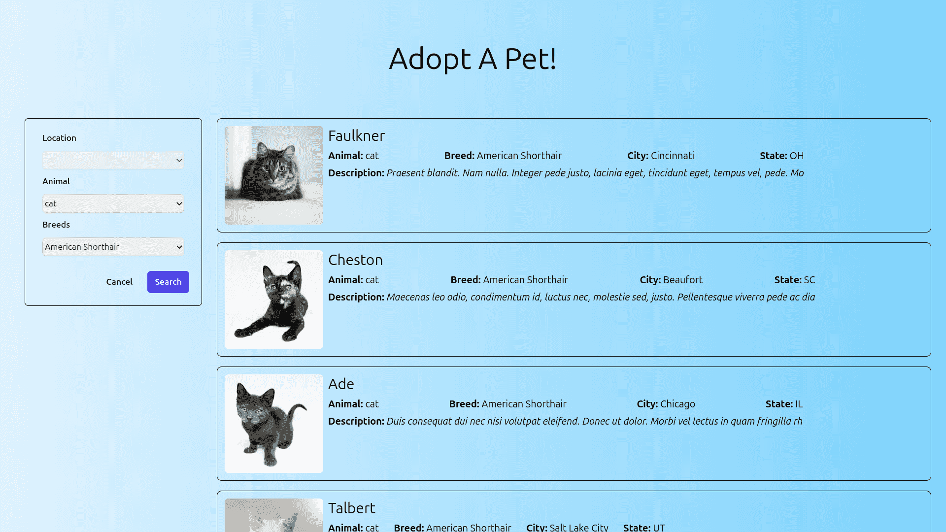 Adopt A Pet